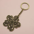 Zinc Alloy Flower Shape Keychain Bag Charm Gift view 6