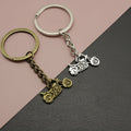 Metal Motorcycle Shape Keychain Rider Bag Charm Gift view 1