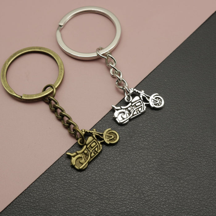 Metal Motorcycle Shape Keychain Rider Bag Charm Gift