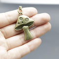 Metal Minimalist Mushroom Keychain For Bag Charm Gift view 4