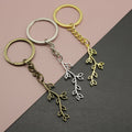 Metal Minimalist Tree Branch Keychain Bag Charm Gift Key Ring view 1