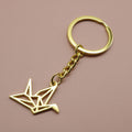 Zinc Alloy Origami Crane Keychain For Bag Charm Gift view 6