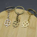 Zinc Alloy Four Leaf Clover Keychain For Lucky Gift – Antique Copper view 3