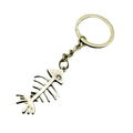 Metal Simple Fishbone Keychain Bag Charm Gift view 5