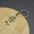 Metal Simple Fishbone Keychain Bag Charm Gift view 4