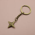 Metal Four-Point Star Keychain Bag Charm Gift view 6