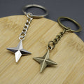 Metal Four-Point Star Keychain Bag Charm Gift view 3
