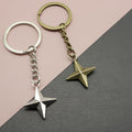 Metal Four-Point Star Keychain Bag Charm Gift view 1