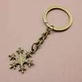 Metal Minimalist Snowflake Keychain Bag Charm Gift Key Ring view 6