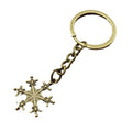 Metal Minimalist Snowflake Keychain Bag Charm Gift Key Ring view 5