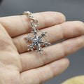Metal Minimalist Snowflake Keychain Bag Charm Gift Key Ring view 4