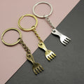 Zinc Alloy Minimalist Fork Keychain Bag Charm Gift view 1