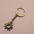 Zinc Alloy Minimalist Sun Keychain Bag Charm Gift view 6