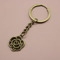 Metal Simple Rose Flower Keychain For Romantic Bag Charm view 6