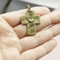 Metal Cross Pendant Keychain Bag Charm view 3