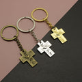 Metal Cross Pendant Keychain Bag Charm view 1
