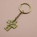 Metal Cross Pendant Keychain Bag Charm view 6