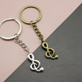 Metal Musical Note Keychain For Bag Charm Gift view 1