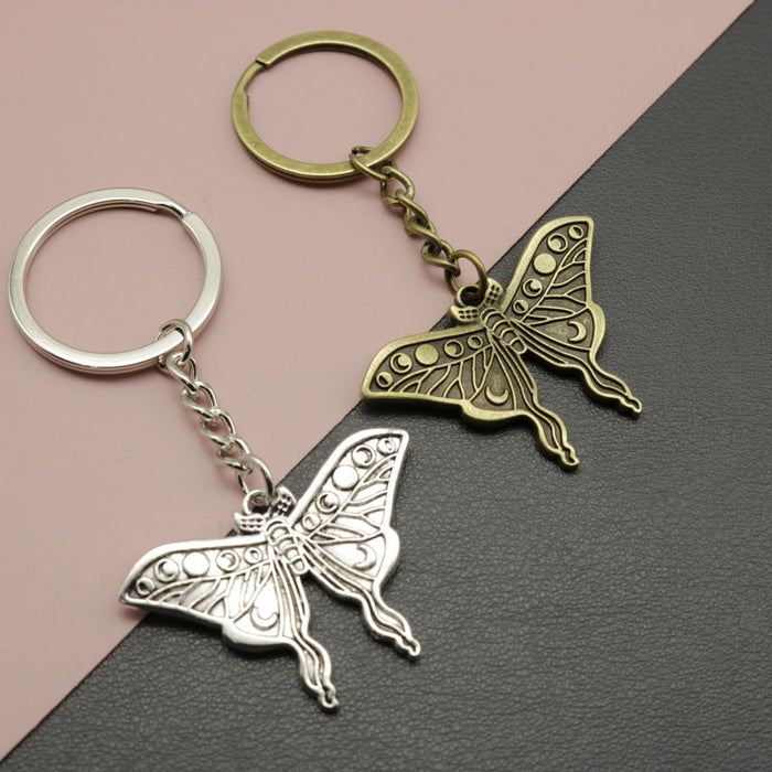 Metal Minimalist Butterfly Keychain Bag Charm