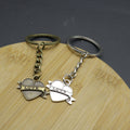 Zinc Alloy Minimalist Heart Keychain Bag Charm Gift – Antique Copper view 4