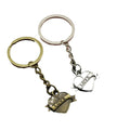 Zinc Alloy Minimalist Heart Keychain Bag Charm Gift – Antique Copper view 5