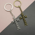 Zinc Alloy Cross Keychain Religious Gift Key Ring – Antique Copper view 1