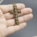 Zinc Alloy Cross Keychain Religious Gift Key Ring – Antique Copper view 4