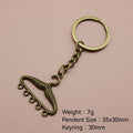 Zinc Alloy Simple Clothes Hanger Keychain Bag Charm Gift view 2