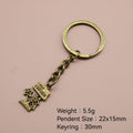 Metal Simple Floral Tag Keychain Bag Charm Gift view 2