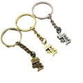 Metal Simple Floral Tag Keychain Bag Charm Gift view 5