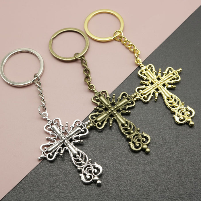 Metal Cross Keychain Gift Bag Charm – Antique Copper