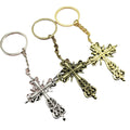 Metal Cross Keychain Gift Bag Charm – Antique Copper view 5