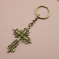 Metal Cross Keychain Gift Bag Charm – Antique Copper view 6