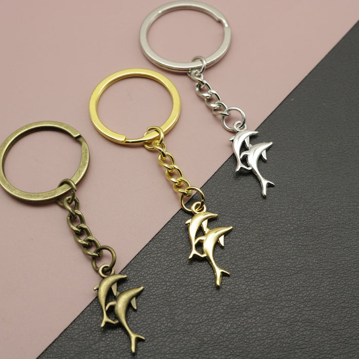 Metal Colorful Decorative Parrot Keychain Bag Charm Gift