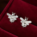 Mini Honey Bee Stud Earrings, Trendy Minimalist Animal Design Lightweight Luxury Cute Ear Jewelry view 2