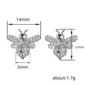 Mini Honey Bee Stud Earrings, Trendy Minimalist Animal Design Lightweight Luxury Cute Ear Jewelry view 4
