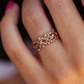 Sunflower Daisy Metal Ring Shiny European American Forest Style Fashion Finger Ring For Women view 1