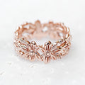 Sunflower Daisy Metal Ring Shiny European American Forest Style Fashion Finger Ring For Women view 2