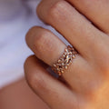 Sunflower Daisy Metal Ring Shiny European American Forest Style Fashion Finger Ring For Women view 4