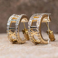 Unisex Versatile X Letter Earrings Korean Micro Pave Hollow Design Fashion Ear Jewelry view 3