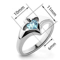 Simple Heart Ring For Women Ocean Heart Zircon Statement Index Finger Jewelry view 4