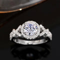 Vintage Zircon Cross Wrap Ring For Women, Fashion Proposal Finger Ring With Classic Design view 2