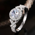 Vintage Zircon Cross Wrap Ring For Women, Fashion Proposal Finger Ring With Classic Design view 3