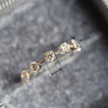 Minimalist Micro Pave Zircon Slim Stacking Ring For Women, Delicate Versatile Pinky Ring Gift view 4