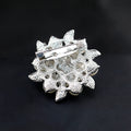 Silver Tone Flower Pearl Look Metal Brooch Pin 3.5 x 5 cm view 4