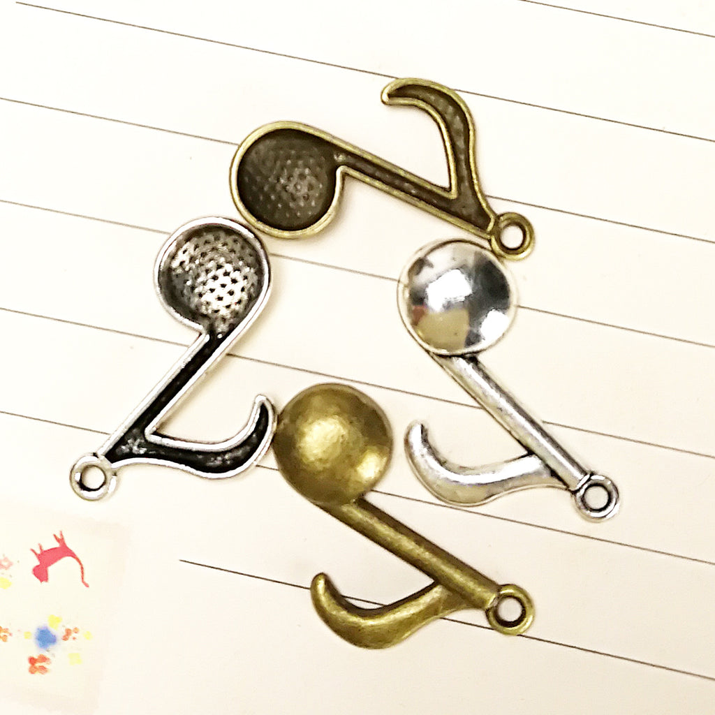 27x17mm Alloy Music Note Charm Pendant for DIY Jewelry