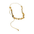 Luxe Alloy Wheat Ear Sequin Tassel Choker Necklace For Women Geometric Minimalist Clavicle Chain view 5