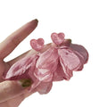 Sweet Fabric Flower Drop Earrings With Sterling Silver Pins, Korean Vacation Style Jewelry view 5