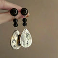 Sweet Fabric Flower Drop Earrings With Sterling Silver Pins, Korean Vacation Style Jewelry view 4