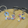 Metal Building Block Keychain Creative Key Ring Gift view 3